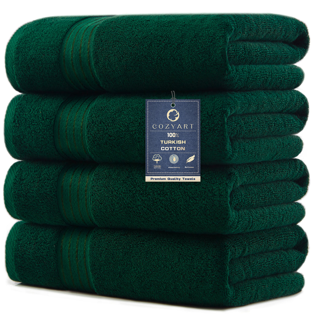 Dark Green 4 Piece Luxury Bath Towel