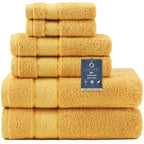 Mustard Gold Bath Towel Set 6 Piece