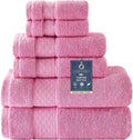 Pink Bath Towel Set 6 Piece