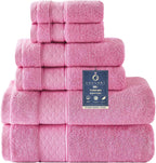 Pink Bath Towel Set 6 Piece