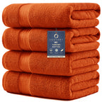 Burnt Orange 4 Piece Luxury Bath Towels