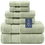 Sage Green Bath Towels Set 6 Piece