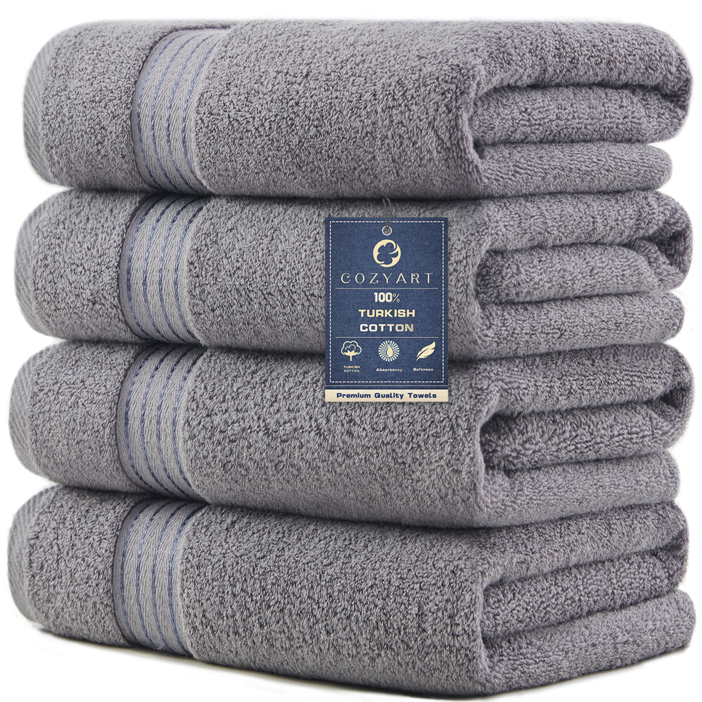 Ultimate Gray 4 Piece Luxury Bath Towels