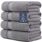 Ultimate Gray 4 Piece Luxury Bath Towels