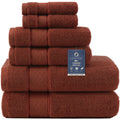 Orange- Terracotta Orange Bath Towel Set 6 Piece