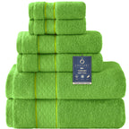 COZYART  Bath Towel Set 6 Piece, Luxury 100% Turkish Cotton 650GSM Hotel Quality, Soft, Absorbent,Towel Sets for Bathroom | 2 Bath Towels 2 Hand Towels 2 Washcloths