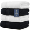 Black+ White 4 Piece Luxury Bath Towels