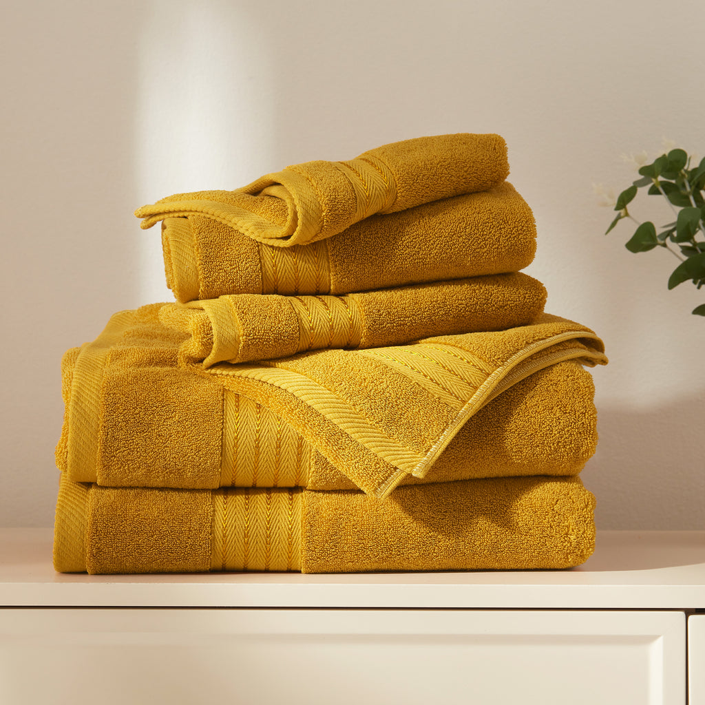 Gold Bath Towel Set 6pcs