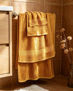 Mustard Gold Bath Towel Set 6 Piece