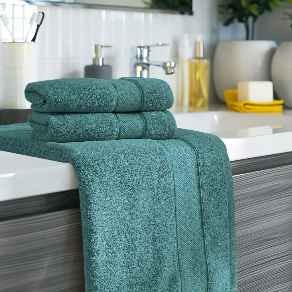Teal Bath Towel Set 6 Piece