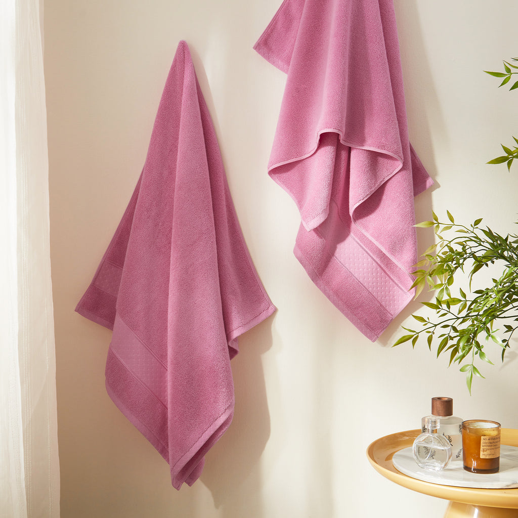 Pink Bath Towel Set 6 Piece