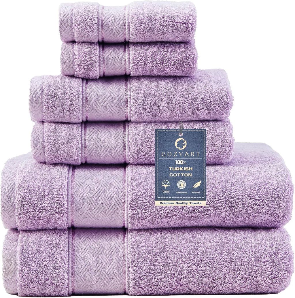 Lavender Bath Towels Set 6 Piece