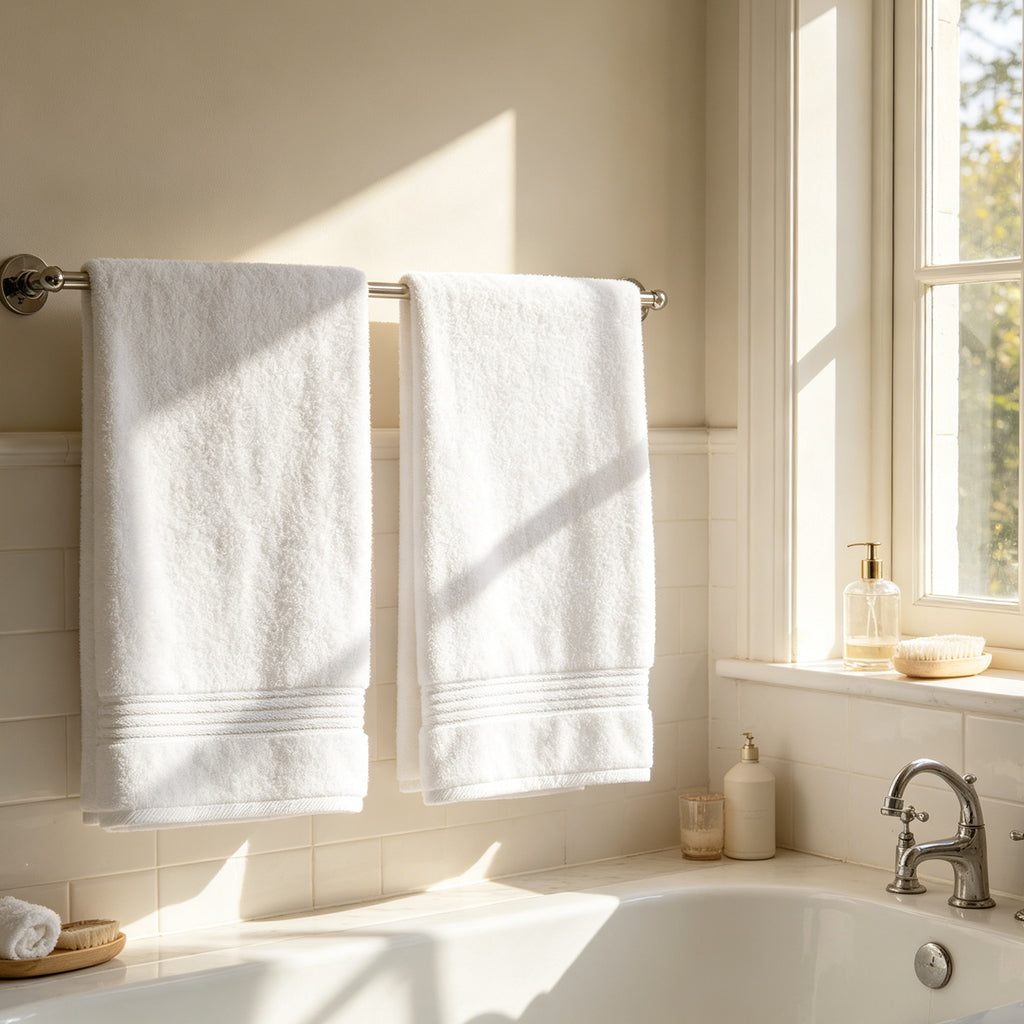 White 4 Piece Luxury Bath Towels