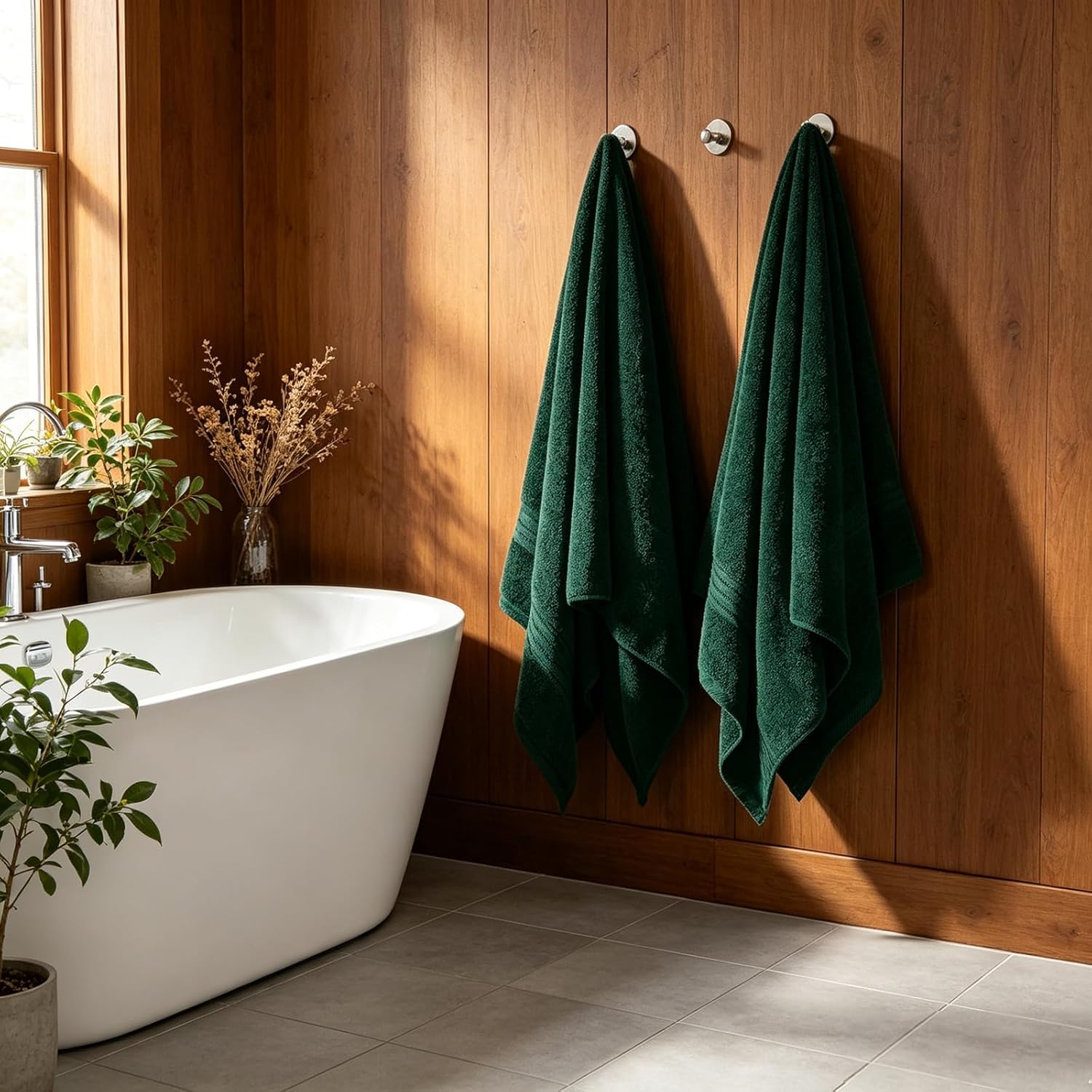 Dark Green 4 Piece Luxury Bath Towel