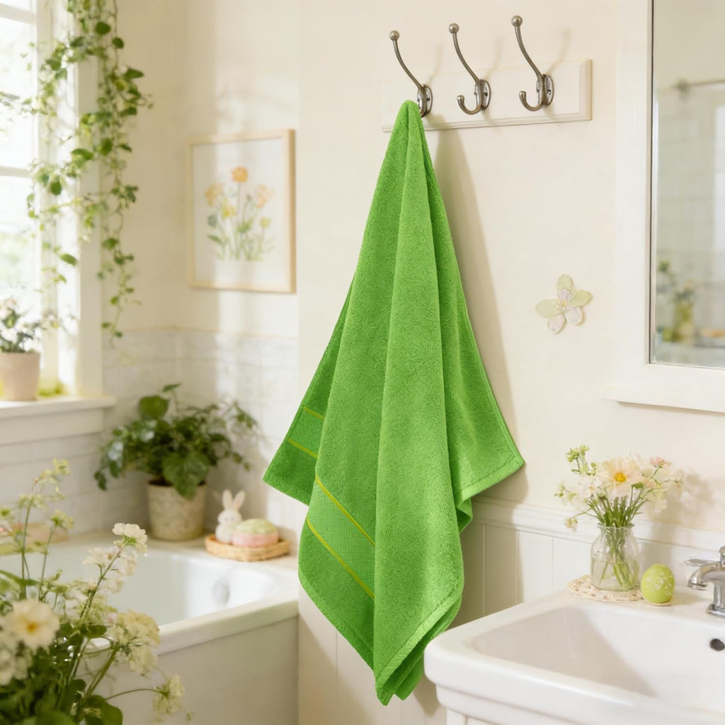 Grass Green Bath Towel Set 6 Piece