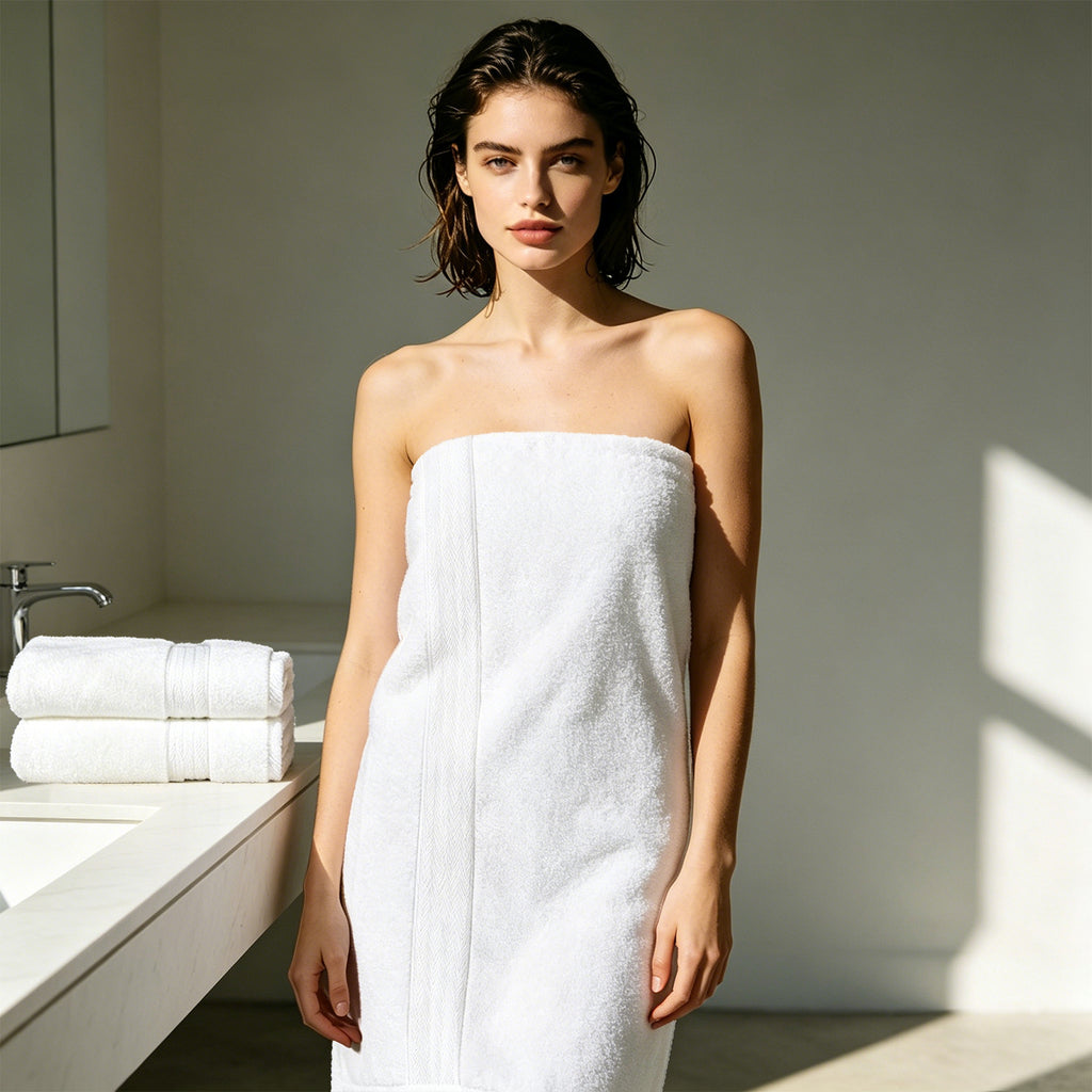 White 4 Piece Luxury Bath Towels