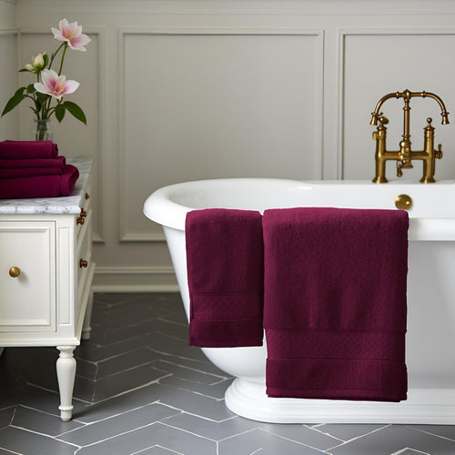 Burgundy Bath Towel Set 6 Piece