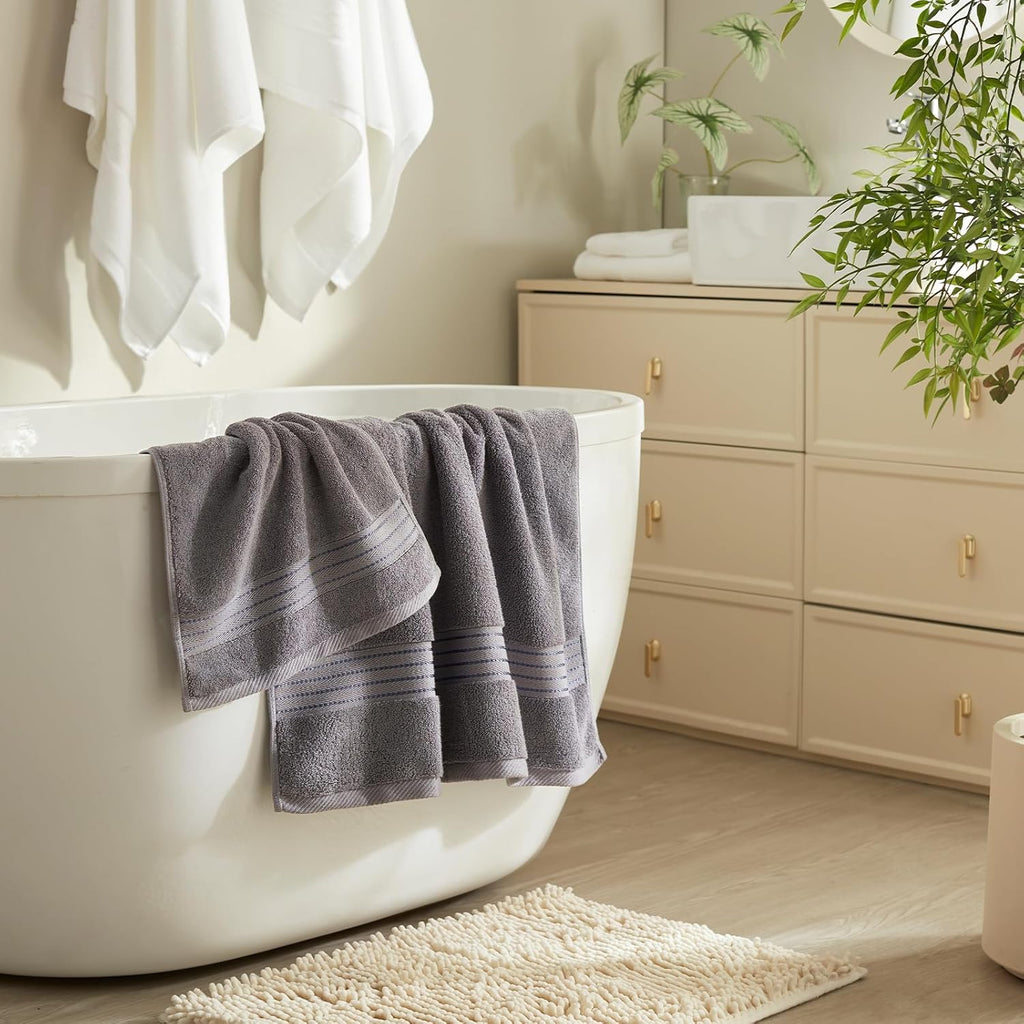 Grey Bath Towel Set 6pcs