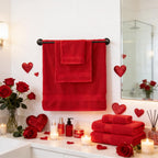 Red Bath 6 Piece Towel Set