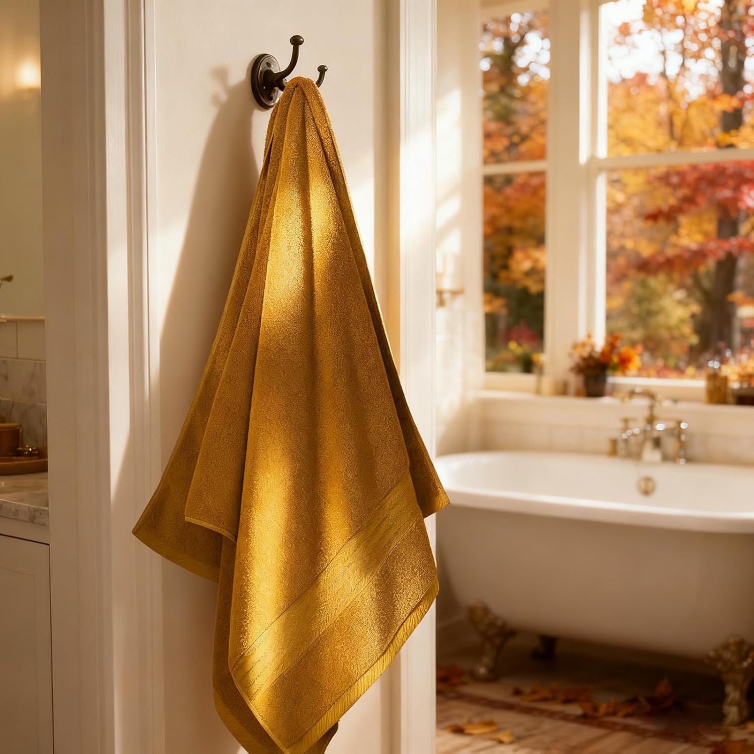 Gold Bath Towel Set 6pcs