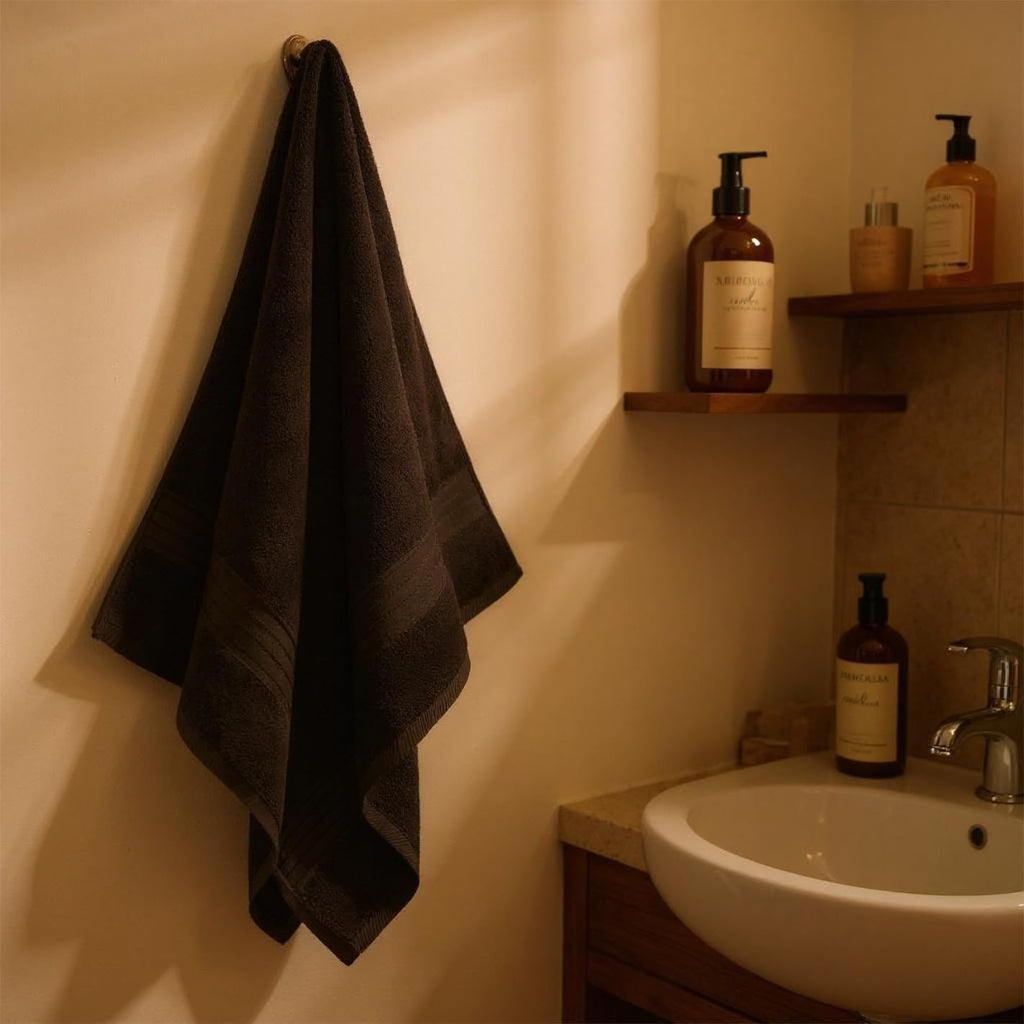 Brown Bath 6 Piece Towel Set