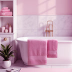 Pink Bath Towel Set 6 Piece