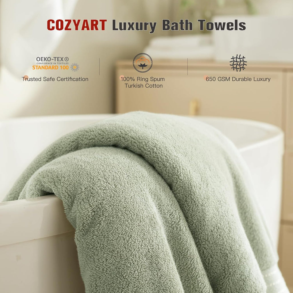 Green-desert Sage Green Bath 6 Piece Towel Set