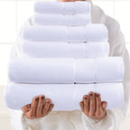 White Bath Towels Set 6 Piece