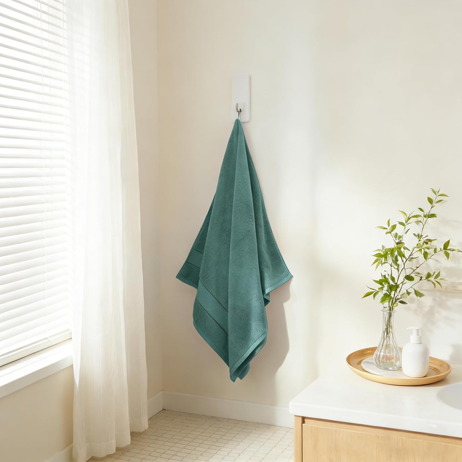 Teal Bath Towel Set 6 Piece