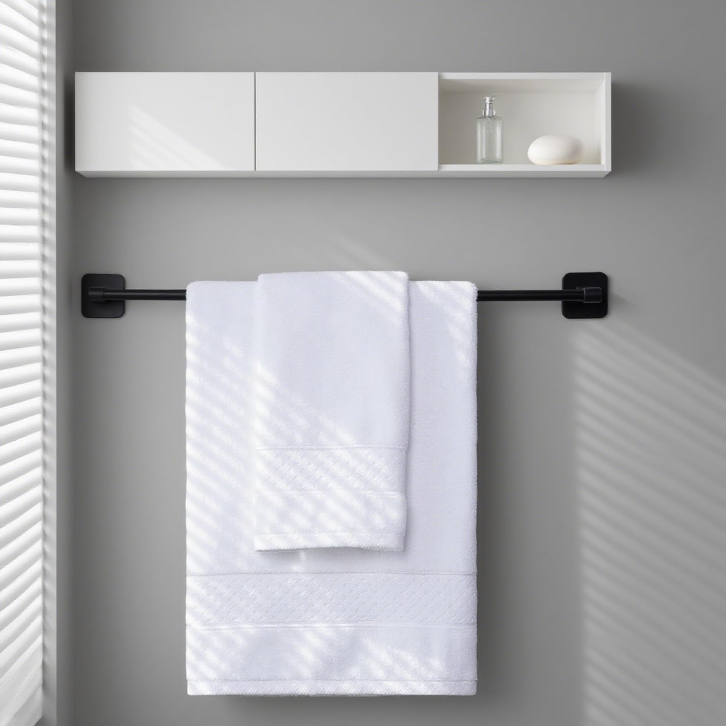 White Bath Towels Set 6 Piece