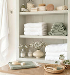White Bath Towels Set 6 Piece