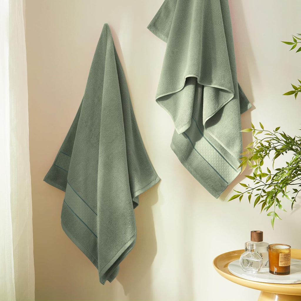 Sage Green Bath Towels Set 6 Piece