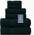 Green-deep Forest Green 6 Piece Towel Set