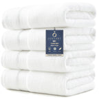 White 4 Piece Luxury Bath Towels