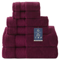 Burgundy Bath Towel Set 6 Piece