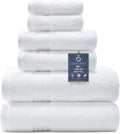 White Bath 6 Piece Towel Set