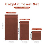 Orange- Terracotta Orange Bath Towel Set 6 Piece