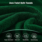 Formal Green Bath Towel Set 6 Piece