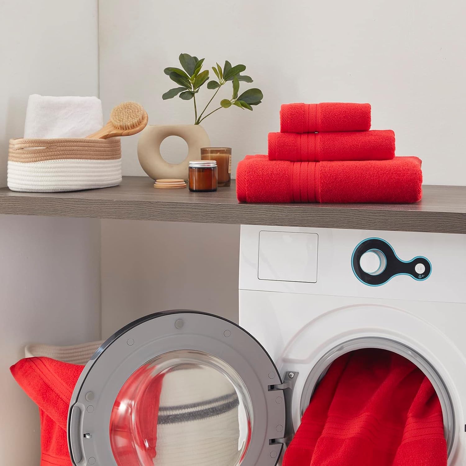 Red Bath 6 Piece Towel Set