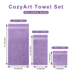 Lavender Bath Towels Set 6 Piece