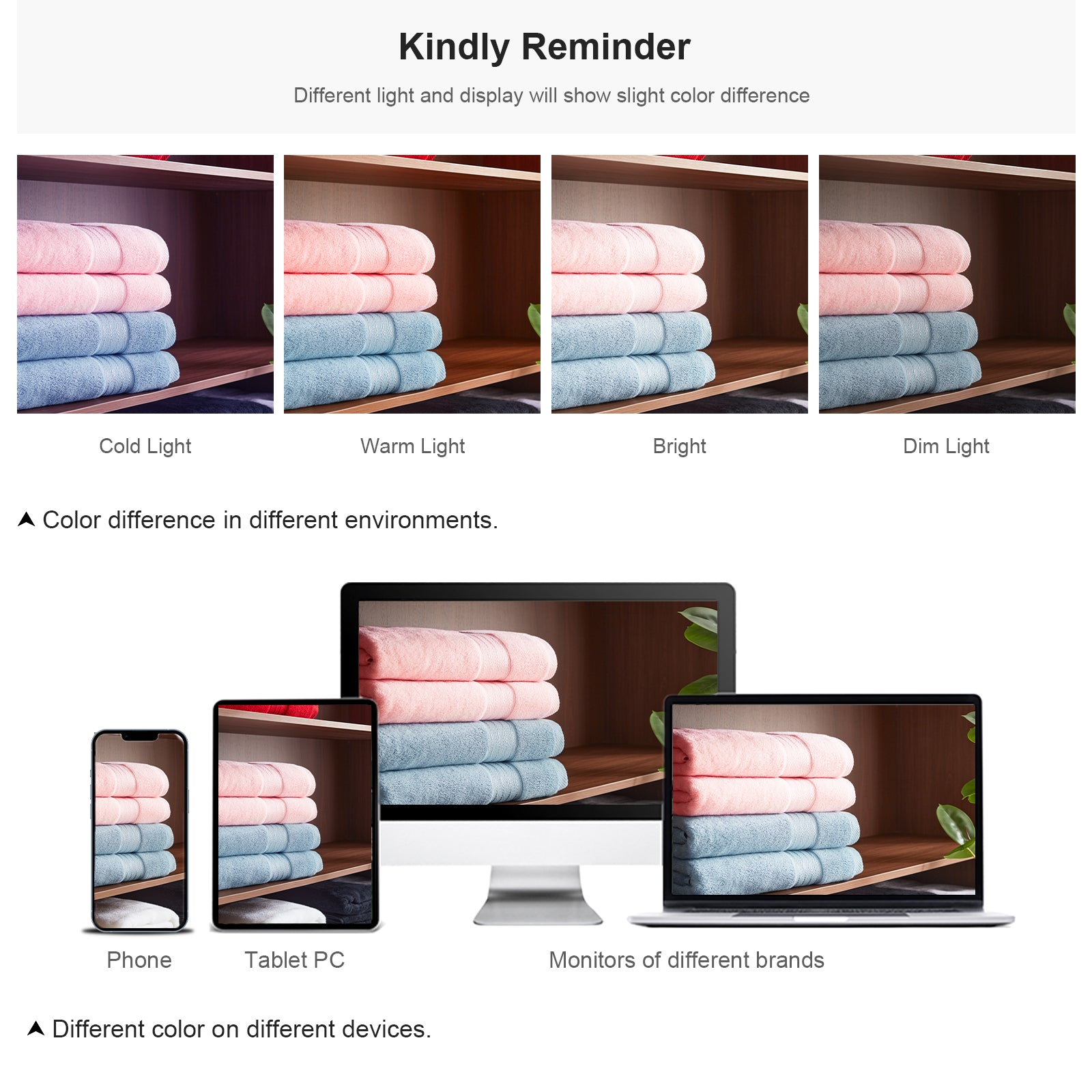 Pink+Light Blue 4 Piece Luxury Bath Towels