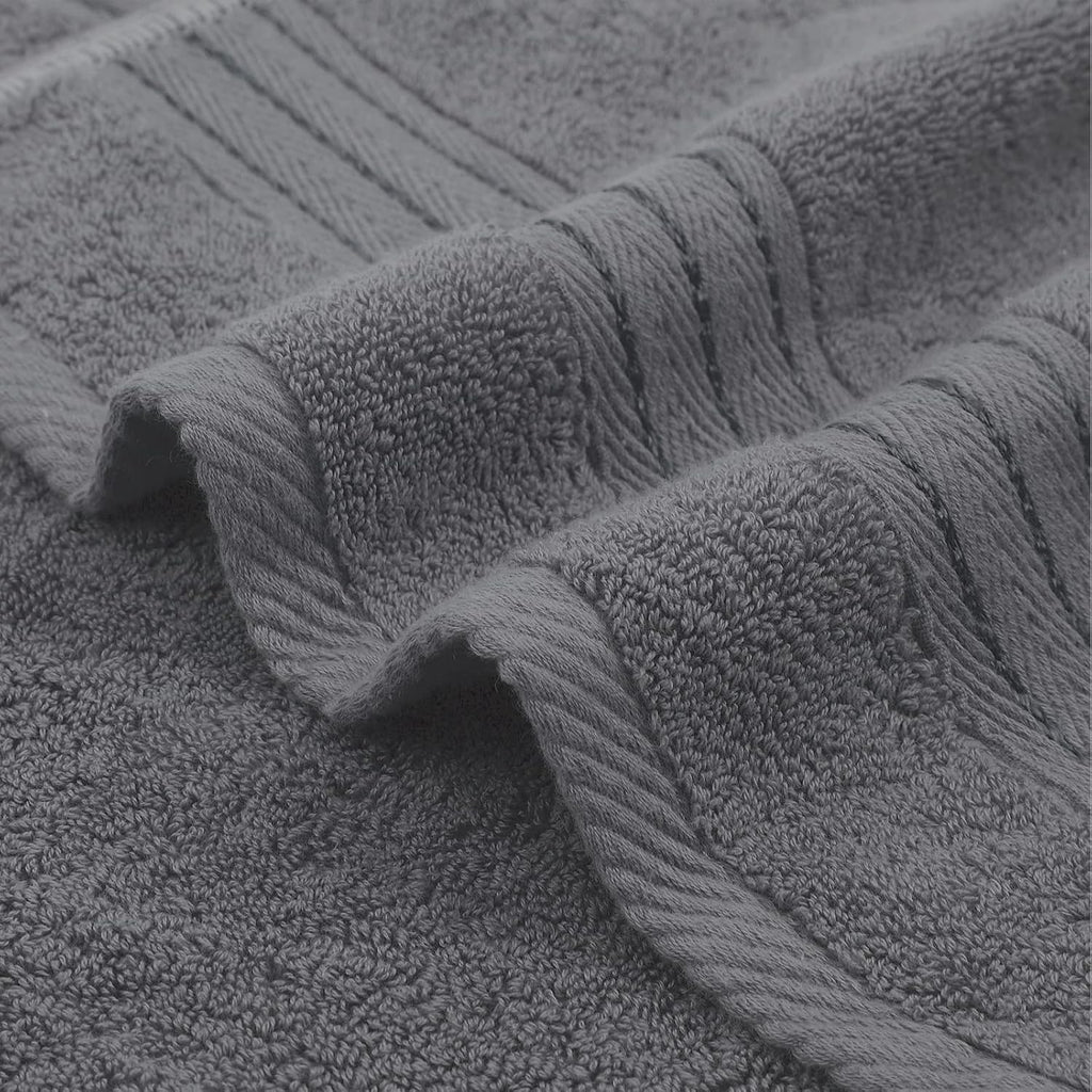 Grey Bath Towel Set 6pcs