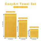 Mustard Gold Bath Towel Set 6 Piece