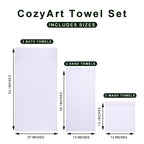 White Bath Towels Set 6 Piece