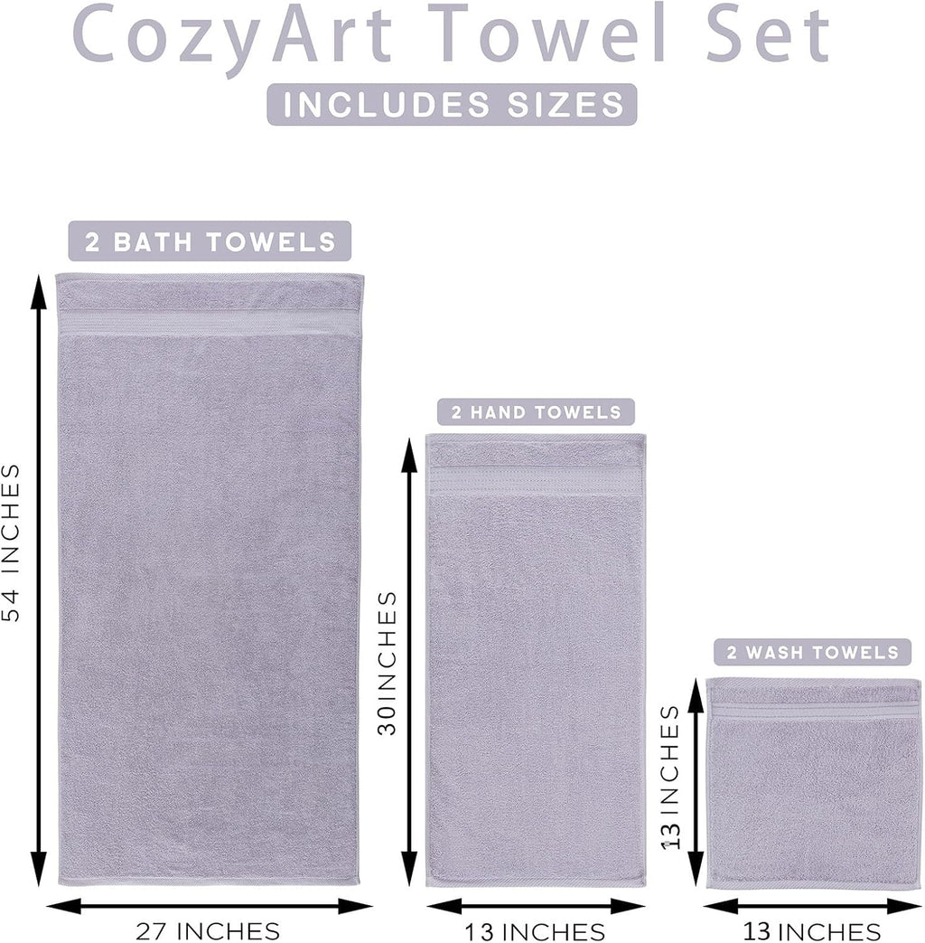 Lavender Luxury Bath 6 Piece Towel Set
