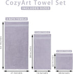 Lavender Luxury Bath 6 Piece Towel Set