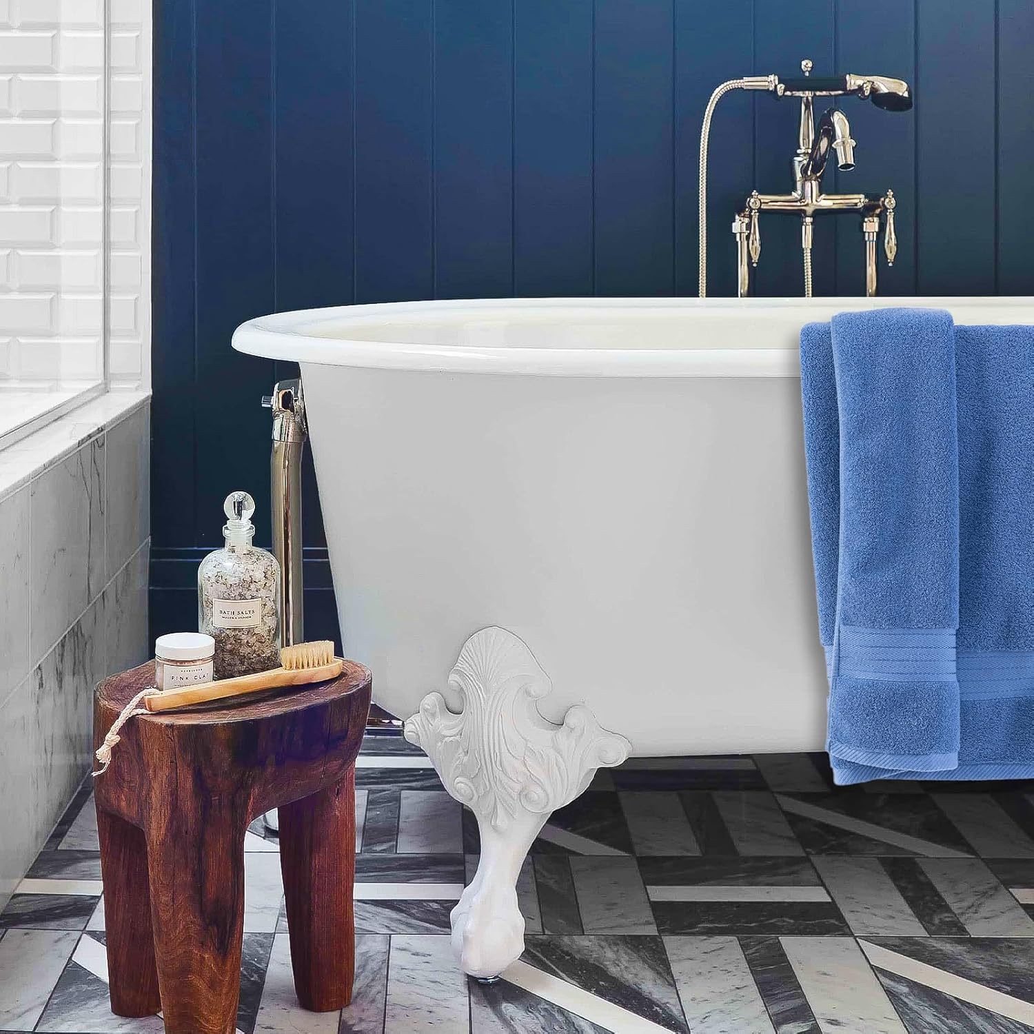 Denim Blue Bath 6 Piece Towel Set