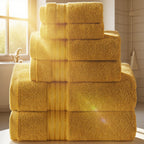 Gold Bath Towel Set 6pcs