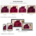 Burgundy Bath Towel Set 6 Piece