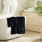 Black 4 Piece Luxury Bath Towels